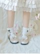 The Small Clock Series Round-toe Bowknot Sweet Lolita Patent Leather Flat Shoes