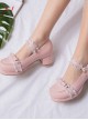 Princess Lace Edge Classic Lolita Thick Heel High Heels Shoes