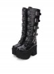 High Boots Embroidered Cross Super High Heel Punk Gothic Lolita Boots