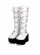 High Boots Embroidered Cross Super High Heel Punk Gothic Lolita Boots