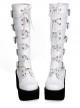 High Boots Embroidered Cross Super High Heel Punk Gothic Lolita Boots