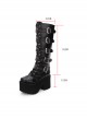 High Boots Embroidered Cross Super High Heel Punk Gothic Lolita Boots