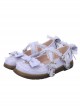 Laser PU Leather Sweet Lolita Bowknot Round-toe Flat Shoes