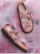 Laser PU Leather Sweet Lolita Bowknot Round-toe Flat Shoes