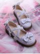 Laser PU Leather Sweet Lolita Bowknot Round-toe Flat Shoes