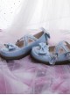 Laser PU Leather Sweet Lolita Bowknot Round-toe Flat Shoes