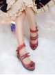 Multicolour Laser Sweet Lolita Middle Heel Shoes