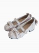 Bowknot Patent Leather Sweet Lolita Low Heel Shoes