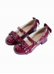 Bowknot Patent Leather Sweet Lolita Low Heel Shoes