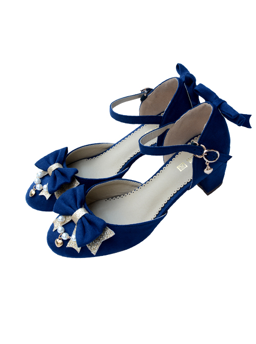 Suede Fabric Elegant Bowknot Classic Lolita High Heel Shoes