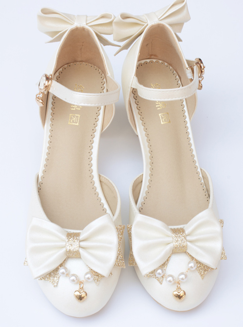 Suede Fabric Elegant Bowknot Classic Lolita High Heel Shoes