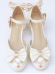 Suede Fabric Elegant Bowknot Classic Lolita High Heel Shoes