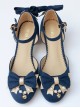 Suede Fabric Elegant Bowknot Classic Lolita High Heel Shoes