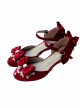 Suede Fabric Elegant Bowknot Classic Lolita High Heel Shoes