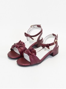 Elegant Lovely Bowknot Classic Lolita Low-heel Sandals