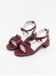 Elegant Lovely Bowknot Classic Lolita Low-heel Sandals