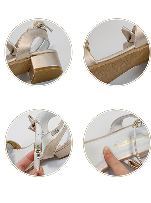 Elegant Lovely Bowknot Classic Lolita Low-heel Sandals