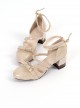 Lace Round-toe Thick Heel Elegant Classic Lolita High Heel Shoes