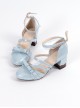 Lace Round-toe Thick Heel Elegant Classic Lolita High Heel Shoes