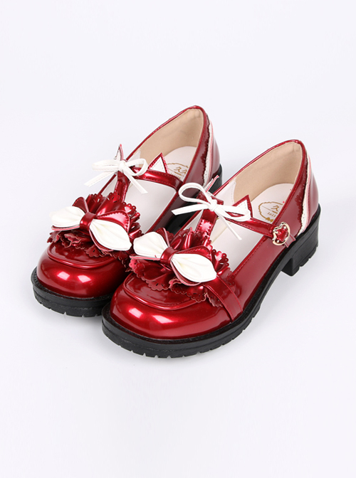 The Baby Cat Series Sweet Lolita Middle Heel Shoes