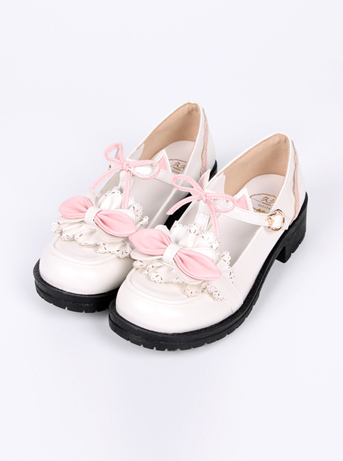 The Baby Cat Series Sweet Lolita Middle Heel Shoes