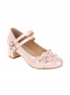 Concise Bowknot Patent Leather Sweet Lolita Thick Heel Shoes