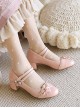 Concise Bowknot Patent Leather Sweet Lolita Thick Heel Shoes