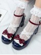 Retro Patent Leather Bowknot Sweet Lolita Shoes