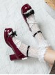 Retro Patent Leather Bowknot Sweet Lolita Shoes