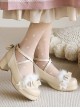 Bowknot Cute Plush Sweet Lolita Thick Heel Shoes