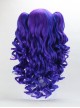 Lolita blue and purple Japanese pick long curly anime