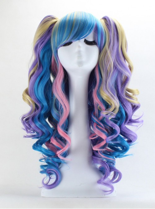 Lolita color Japanese provocative long curly hair