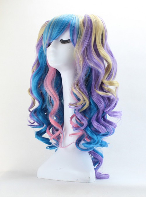 Lolita color Japanese provocative long curly hair