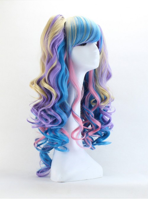 Lolita color Japanese provocative long curly hair