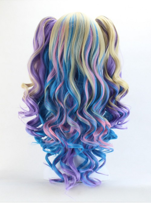 Lolita color Japanese provocative long curly hair