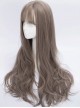 Granny Gray Air Bangs Long Curly Hair Classic Lolita Wig