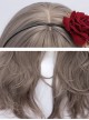 Granny Gray Air Bangs Long Curly Hair Classic Lolita Wig