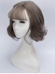 Granny Gray Air Bangs Short Curly Hair Lolita Wig