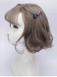 Granny Gray Air Bangs Short Curly Hair Lolita Wig