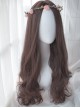 Dark Brown Centre Parting Long Curly Hair Lolita Wig