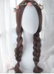 Dark Brown Centre Parting Long Curly Hair Lolita Wig