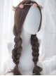 Dark Brown Centre Parting Long Curly Hair Lolita Wig