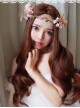 Light Brown Centre Parting Long Curly Hair Lolita Wig