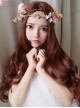 Light Brown Centre Parting Long Curly Hair Lolita Wig