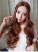 Light Brown Centre Parting Long Curly Hair Lolita Wig