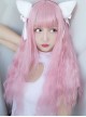 Harajuku Style Light Pink Long Curly Hair Lolita Wig