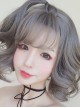 Granny Grey Small Waves Repair Face Short Curly Hair Harajuku Style Lolita Wig