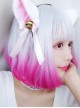 Rinka Haircut Short Curly Hair Silver Pink Gradient Lolita Wig