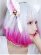 Rinka Haircut Short Curly Hair Silver Pink Gradient Lolita Wig