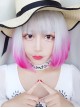 Rinka Haircut Short Curly Hair Silver Pink Gradient Lolita Wig